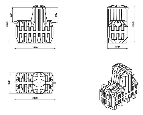 Эргобокс 10 - станция очистки сточных вод для 10 пользователей