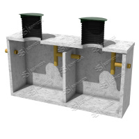 Септик Борисова монолитный бетонный в разрезе