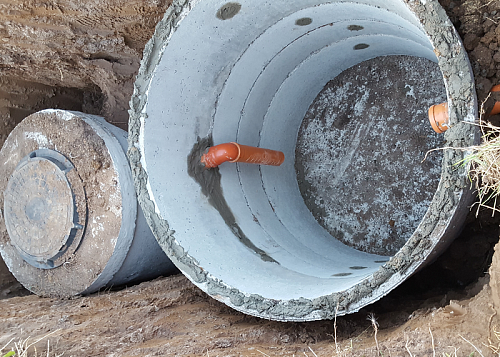 Септик из бетонных колец в 2 колодца