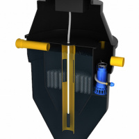 Септик Борисова Композит Аэро для высоких грунтовых вод в разрезе