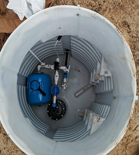 Насосное оборудования в скважинном кессоне Дочиста КС 1200