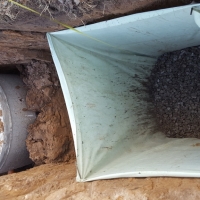 Монтаж бетонного септика из трех колодцев