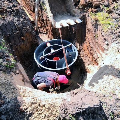 Установка септика Композит 5 Лонг в котлован