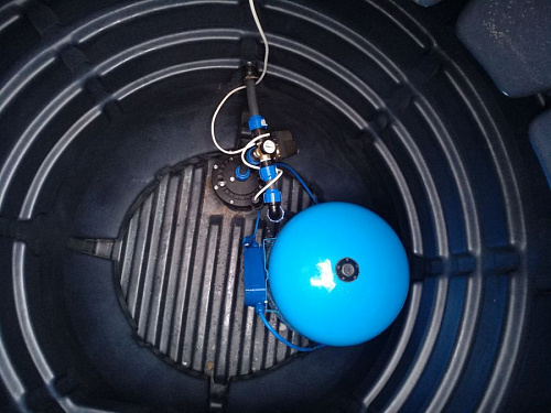 Кессон Термит 1-1 с обсадной гильзой вид внутри сверху