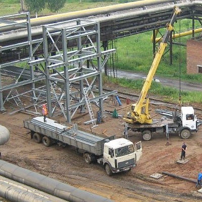 Монтаж эстакады нефтепровода