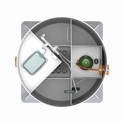 Септик Нителла в разрезе - вид сверху